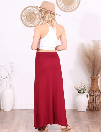 Image of Popana Long Maxi Skirt for Women, Flowy Long Skirts for Women | High Waisted Soft Trendy Rayon, Sundress Convertible Skirt, Long Length Bodycon Maxi Skirt, Petite and Plus Size