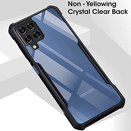 Image of TheGiftKart Shockproof Clear Back Cover Case for Samsung Galaxy M33 5G | 360 Degree Protection | Transparent Back Cover Case for Samsung Galaxy M33 5G (PC & TPU, Black Bumper)