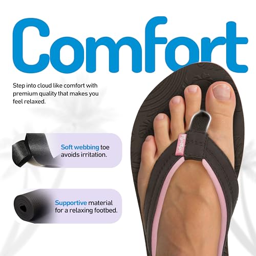 Durable Floopi Flip Flops for Women | Floral Textured Beach Sandals