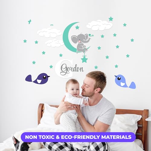 Vinilo decorativo personalizado elefante para pared 34x18 pulgadas miniatura 6