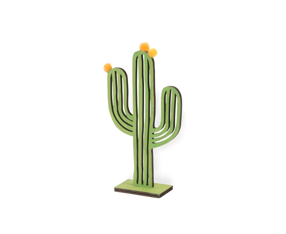 Boston International Decorative Wood Décor, Small, San Pedro Cactus