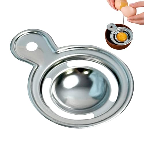 JIEBWCHA Filtro blanco de yema de huevo, separador de yema de huevo, separador de huevos de yema de huevo, separador de huevos apto para alimentos, filtro de proteínas, colador de huevos, extractor de