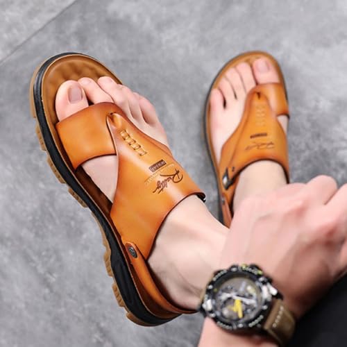 Comfy Breathable Bunion Corrector Sandals Men, Durable Non- Slip Men's Sandals Bunion Relief(Brown,9)2