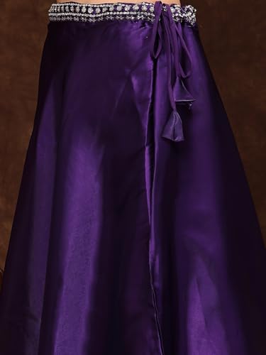 Image of Stylum Women's Embroidered Readymade Silk Lehenga Choli With Dupatta