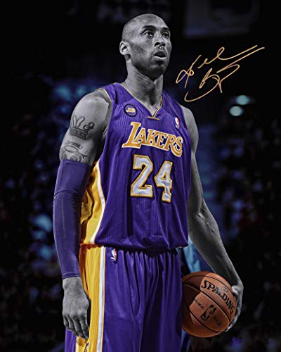 HandTao Kobe Bryant Basketball Star Fabric Cloth Wall Poster Photo Print 16x13 Inch