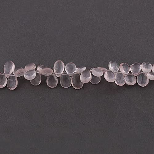 Quartz rose naturel LKBEADS en poire briolette, cadeau idéal pour passionné de création