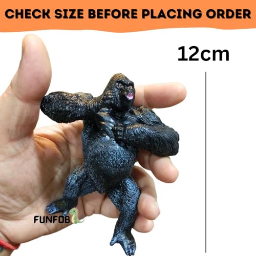 Image of FUNFOB Gorilla Kong Toy Mini Figure Height -12cm for Kids & Adults PVC Multicolour | Mini Gorilla