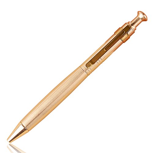 EKLOEN Solid Brass Pen Portable Delicate Signature Pen Ballpoint Pen with Clip