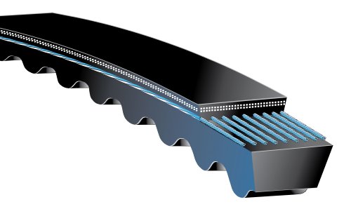 Gates XPB1250 Metric-Power V-Belt, XPB Section, 16mm Width, 13mm Height, 1250mm Length