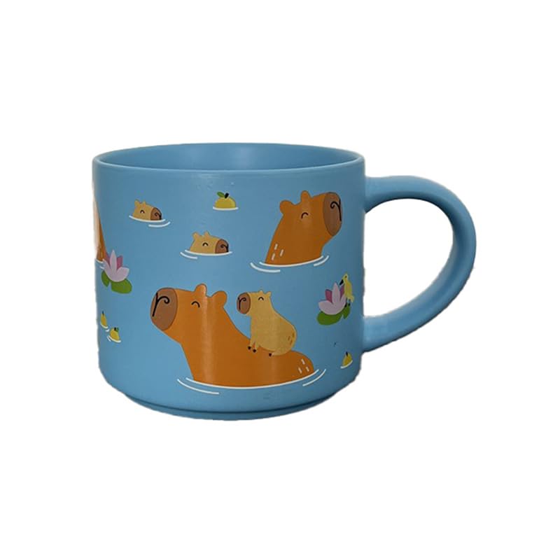 Puckator Capybara Large Porcelain Mug - Funny Home Accessories - Cute Gifts for Girlfriend - Large Mugs for Men Women Hot Drinks - Cute Cups Presents - Secret Santa Gift - Cup Set