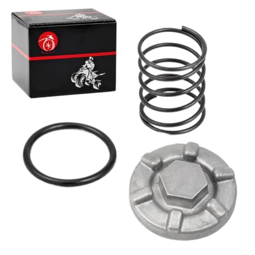 Tapón de drenaje de aceite y resorte carter compatible con Kodiak 400 ATV 5