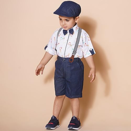 Image of AJ DEZINES Kids Clothing Shirt Short Set For Boys