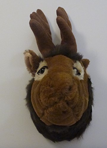 Stuffed Animal House 11 Inch Wall Mountable Plush Elk Head