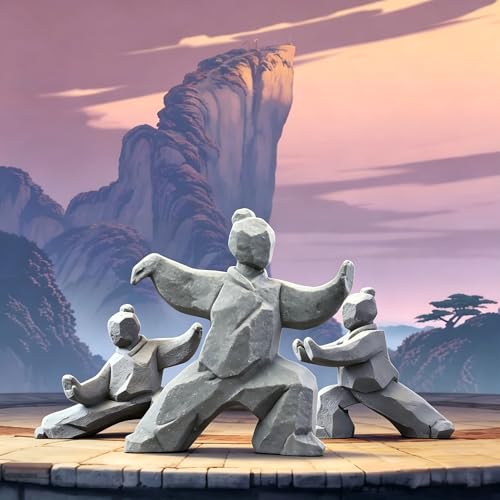 Estatua de Piedra Tai Chi Yin Yang 4.3 pulg miniatura 1