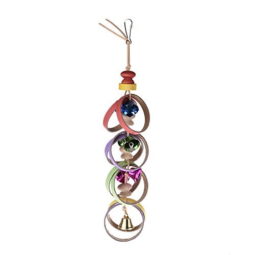 aihome pájaro juguete Parrot juguete balancín ratán natural para loros onda loros Ninfa loros fringillidae Cacatúa ara gris Papagayo con cascabeles