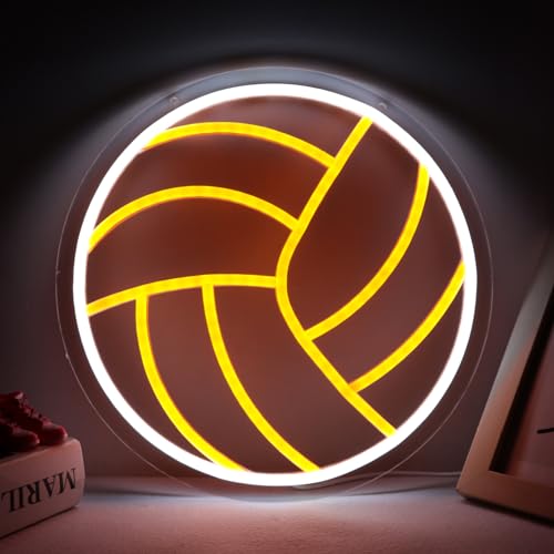 Image of Balanar Volleyball Neon Sign, Sport Neon Sign ,LED Neon Light for Wall Decor, Room Bedroom Shop Decor Man Cave Decor Club Kids Holiday Gifts
