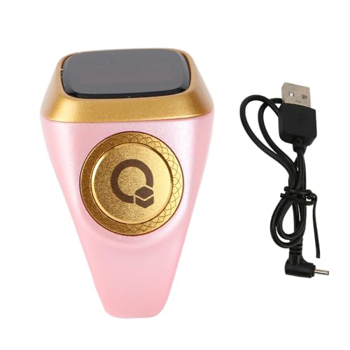Finger Tally Counter, 20mm Rechargeable Tally Counter Ring BT5.1 Handheld Number Click Counter CNC Button Digital Finger Counter Support APP with 0.49in Screen (Pink)