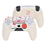 Kuitmor PS5 Controller Skin Case Set,Silicone Protective Cover Case,Anti-Slip Cute Kitty Protective Shell for PlayStation 5 Controller with 2 Thumb Grip Caps and 2 Stickers
