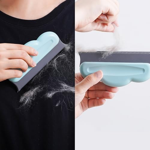 Image of 4 Packs Different Pet Hair Remover Set with Storage Bag - 180 Rotating Carpet Scraper Rake, Medium & Small Hair Removal Cleaner Tool for Couch Carpet Rug, Pet Comb for Shedding Grooming
