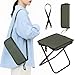 折りたたみ椅子 超軽量 ショルダー付き チチロバ コンパクト 折り畳み 万博椅子 折り畳みいす アウトドアチェア おりたたみいす おりたたみ 持ち運び 携帯 便利 小型 簡易 収納簡単 アルミ合金 耐荷重100kg 釣り キャンプ 登山 グリーン