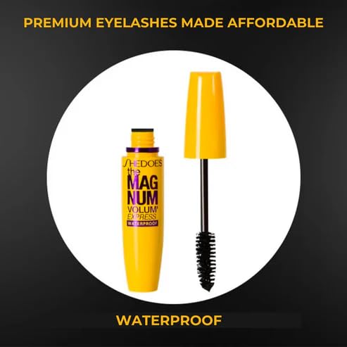 Image of Eyelash Mascara Makeup Kit Long Lasting, Natural, Waterproof, Smudge Proof Professional Eye Mascara Cosmetic Make Up, Maximum Lash Volume, Length, and Definition(Black)