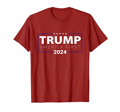 Trump 2024 Estados Unidos primero Estados Unidos primero Bandera de Estados Unidos Pro Trump Camiseta
