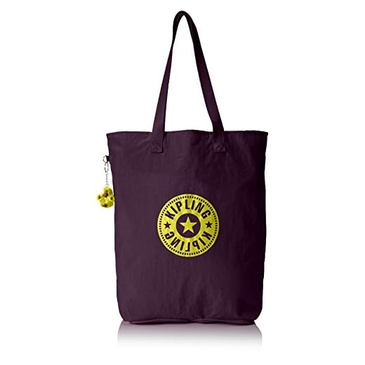 Kipling Hip Hurray 5, Shopper Donna, Viola (REF34Z Plum Purple), 40.5x40.5x14.5 cm (B X H X T)