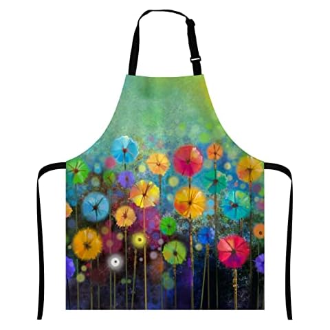 Wasach Adjustable Colourful Petal Flowers Apron Cover