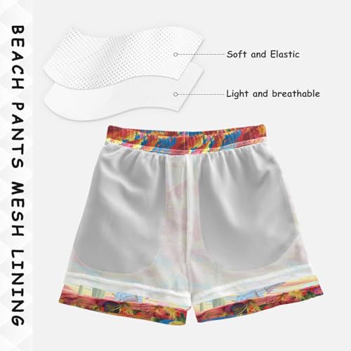 senya Hedgehog Cactus Revolver Boys Swim Trunks Toddler Shorts Swimwear Boardshorts4