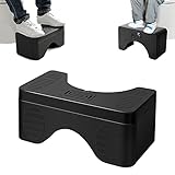 EASICOZI Potable Bathroom Squat Stool, Convertible Squatting Toilet Stool from 7” to 9” Height, Foldable Toilet Step Stool for Adult and Teens（Black）