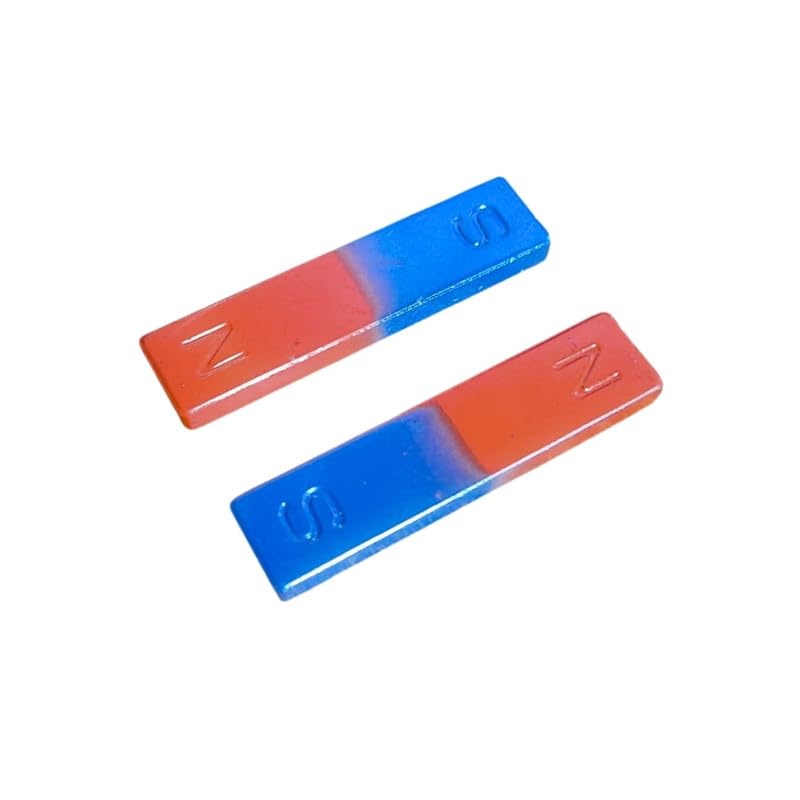 2 Pc Bar Magnet 72 mm Long with North and South Poles Markings for Projects, Educational Science Project Experiment Kit for School Kids, Classroom & Lab Use, Magnetic-image-8