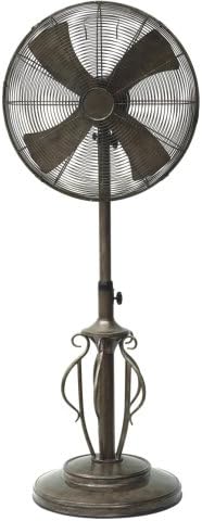 Deco Breeze DecoBreeze DBF0621 Transitional Outdoor Standing Fan from Capri Collection in Bronze/Dark Finish, Taupe