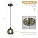 LBSQJ Gray Green Glass Pendant Lights Kitchen Island Lighting Globe Pendant Light Fixtures Modern Pendant Lighting for Kitchen Island Bedroom Living Dining Room Light Fixture(5.9in, 3-Pack)