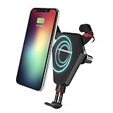 Wofalodata Fast Wireless Charger, Car Mount Air Vent Phone Holder Cradle for Samsung Galaxy S8/S8+/S7/S6 Edge+/Note 5, QI Wireless Standard Charge for iPhone 8/8 Plus/X