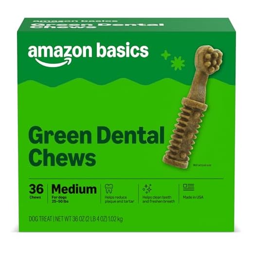 Amazon Brand - Wag Dental Dog Treats to Help Clean Teeth & Freshen Breath - Medium