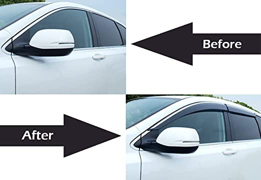Image of Premium Non-Breakable Car Window Door Visor /Rain Guard /Wind Deflector Compatible for (Maruti 800)