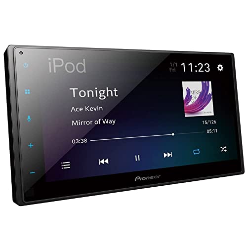 Image of Pioneer AV Receiver DMH-A5450BT-cr, 17.3 cm (6.8) WVGA Capacitive Touchscreen, Wireless Apple CarPlay, Android Auto, USB, Auxiliary, Bluetooth, 2 Channels, 2E+2 Watts, 1374 Grams
