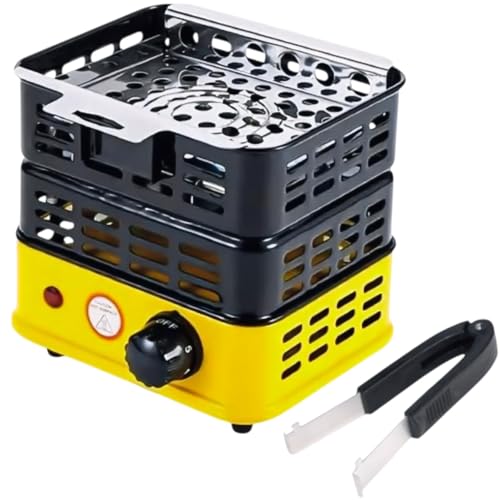 Axooms Electric Coal Burner & Incense Heater 1000W Fast Heating - Hookah Charcoal Starter with 5 Level Temperature Control Safe Pull Handle Design Removable Tray for Coconut Coals & Incense