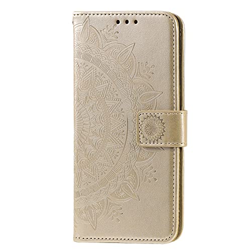 Coque Samsung Galaxy A23 portefeuille doré pour un style chic au bureau