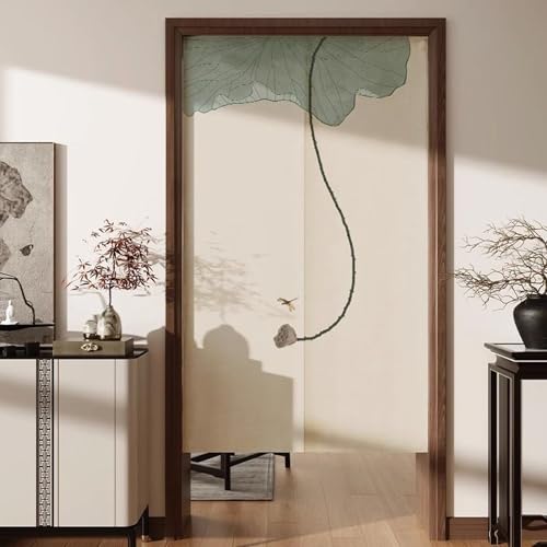 NASFH 玄関 戸口カーテン A80*150 のれん ロング おしゃれ 和風 カラー20 間仕切り 目隠し パーテーション 和室 レトロ ドア 階段 キッチン 四季兼用 部屋飾り 暖簾 和モダン 出入り口 茶室装飾 引っ越し 新生活