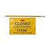 Rubbermaid Commercial Hanging Safety Sign, Closed for Cleaning, Multilingual, English and French (FG9S1600YEL)