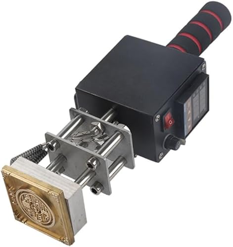 Embossing Machine, 110V 500W Handheld Portable Hot Stamping Branding, Machine Heat Press Digital Leather Tool, Paper Wood Custom Logo Food Foil Stamp Printer (Precise Location 8-10cm)