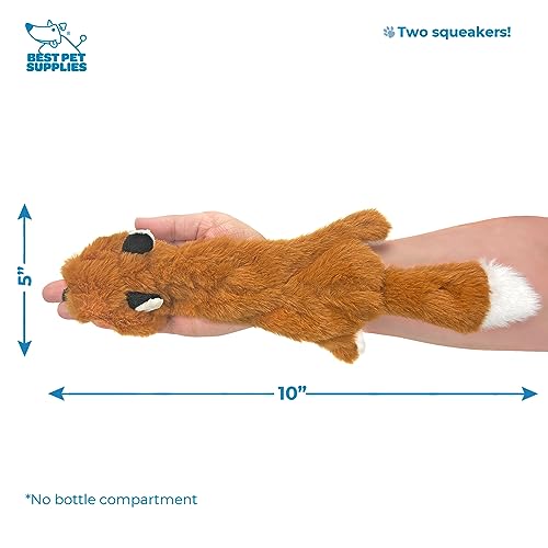 Image of Best Pet Supplies Squeaky Dog Toys with Soft Durable Fabric for Small, Medium and Large Pets Interactive Toy for Indoor Play, Supports Active Biting and Play - Fox, Raccoon, Small
