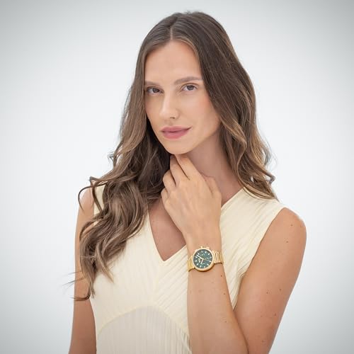Image of BOSS One Quartz Green Crystal Round Dial Women's Watch - 1502679