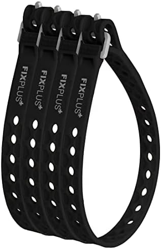 4 Cinghie Di Fissaggio Fixplus - Fascette Reggi Cavo In Plastica E Alluminio, 46cm X 2.4cm, Per Campeggio, Auto, Sport - Foto 11