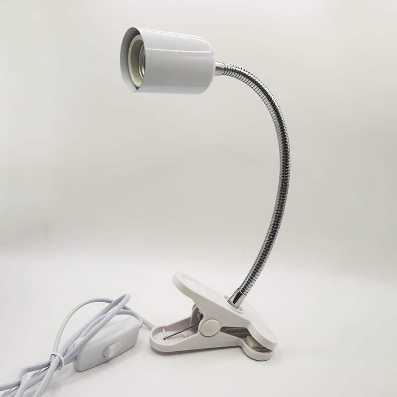 Lámpara de calor para reptiles, sin bombilla, lámpara de calefacción con abrazadera, luz de reptil UVA UVB con manguera giratoria de 360, para