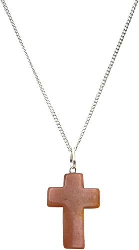 Miniatura 7 de Dije de cruz de piedras preciosas con cadena de 24 pulgadas + bolsa de cristal curativo de moda, hecho a mano, para hombres y mujeres, dijes de