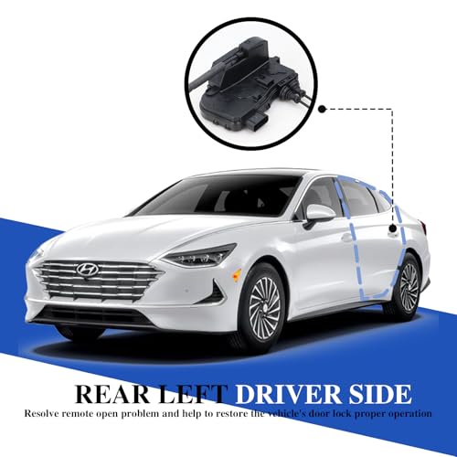 Image of Door Lock Actuator Rear Left Driver Side 81410-3S000 | Compatible with 2011-2015 Hyundai Sonata 2.0L 2.4L L4
