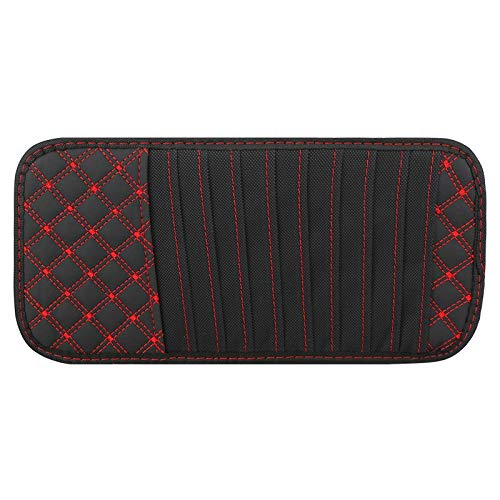 miscellaneous DVD Storage Case Car Sun Visor CD Disc Holder CD DVD Storage Pouch Bag Vehicle Organizer Auto Interior Accessories (Color : Black+Red)