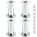 Price comparison product image MixDora 4 x Furniture Foot Wardrobe Foot Bed Feet Couch Feet Sofa Feet Furniture Leg Base Chrome (120mm)